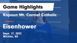 Kapaun Mt. Carmel Catholic  vs Eisenhower  Game Highlights - Sept. 17, 2022