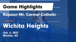 Kapaun Mt. Carmel Catholic  vs Wichita Heights  Game Highlights - Oct. 4, 2022
