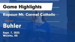 Kapaun Mt. Carmel Catholic  vs Buhler  Game Highlights - Sept. 7, 2023