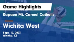 Kapaun Mt. Carmel Catholic  vs Wichita West  Game Highlights - Sept. 12, 2023