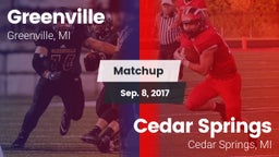 Matchup: Greenville High vs. Cedar Springs  2017