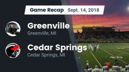 Recap: Greenville  vs. Cedar Springs  2018
