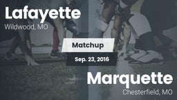 Matchup: Lafayette High vs. Marquette  2016