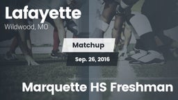 Matchup: Lafayette High vs. Marquette HS Freshman 2016