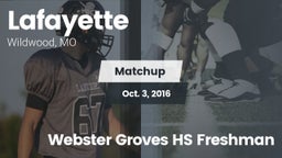 Matchup: Lafayette High vs. Webster Groves HS Freshman 2016