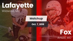 Matchup: Lafayette High vs. Fox  2016