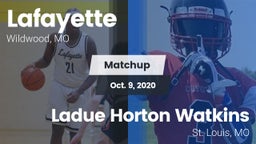 Matchup: Lafayette High vs. Ladue Horton Watkins  2020