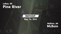 Matchup: Pine River High Scho vs. McBain  2016