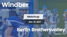Matchup: Windber  vs. Berlin Brothersvalley  2017