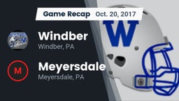Recap: Windber  vs. Meyersdale  2017