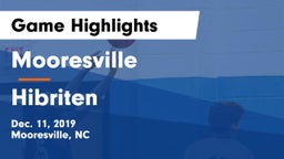 Mooresville  vs Hibriten  Game Highlights - Dec. 11, 2019