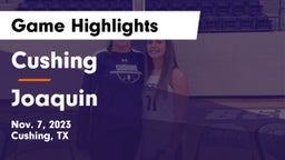 Cushing  vs Joaquin  Game Highlights - Nov. 7, 2023