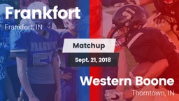 Matchup: Frankfort High vs. Western Boone  2018