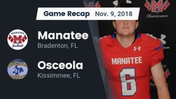 Recap: Manatee  vs. Osceola  2018