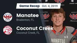 Recap: Manatee  vs. Coconut Creek  2019