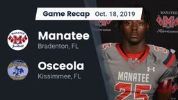 Recap: Manatee  vs. Osceola  2019