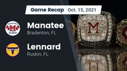 Recap: Manatee  vs. Lennard  2021