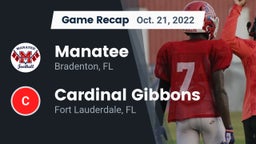 Recap: Manatee  vs. Cardinal Gibbons  2022