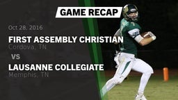 Recap: First Assembly Christian  vs. Lausanne Collegiate  2016