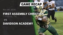 Recap: First Assembly Christian  vs. Davidson Academy 2016