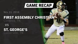 Recap: First Assembly Christian  vs. St. George's  2016