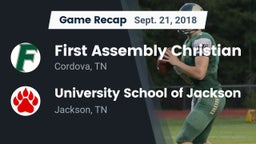 Recap: First Assembly Christian  vs. University School of Jackson 2018