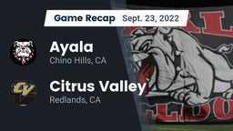 Recap: Ayala  vs. Citrus Valley  2022