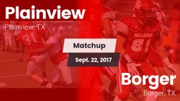 Matchup: Plainview High vs. Borger  2017