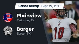Recap: Plainview  vs. Borger  2017