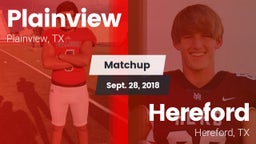 Matchup: Plainview High vs. Hereford  2018