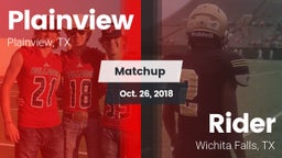 Matchup: Plainview High vs. Rider  2018