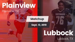 Matchup: Plainview High vs. Lubbock  2019
