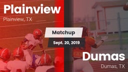 Matchup: Plainview High vs. Dumas  2019
