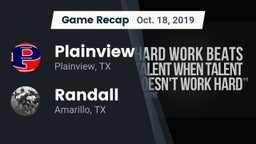 Recap: Plainview  vs. Randall  2019
