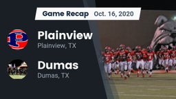 Recap: Plainview  vs. Dumas  2020
