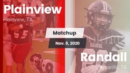 Matchup: Plainview High vs. Randall  2020