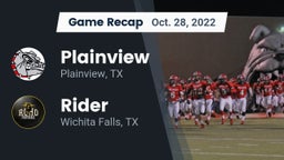 Recap: Plainview  vs. Rider  2022