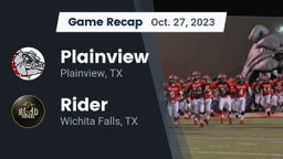 Recap: Plainview  vs. Rider  2023
