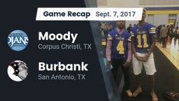 Recap: Moody  vs. Burbank  2017