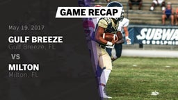 Recap: Gulf Breeze  vs. Milton  2017