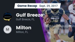 Recap: Gulf Breeze  vs. Milton  2017
