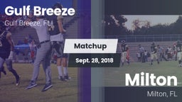 Matchup: Gulf Breeze High vs. Milton  2018