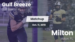 Matchup: Gulf Breeze High vs. Milton  2019