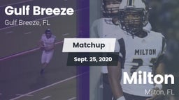 Matchup: Gulf Breeze High vs. Milton  2020