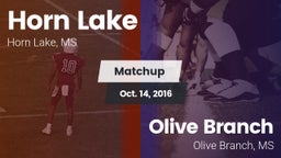 Matchup: Horn Lake High vs. Olive Branch  2016
