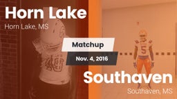 Matchup: Horn Lake High vs. Southaven  2016