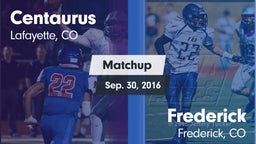 Matchup: Centaurus High vs. Frederick  2016
