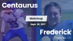 Matchup: Centaurus High vs. Frederick  2017