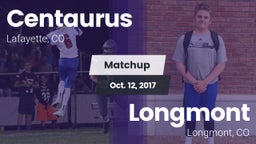 Matchup: Centaurus High vs. Longmont  2017