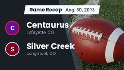 Recap: Centaurus  vs. Silver Creek  2018